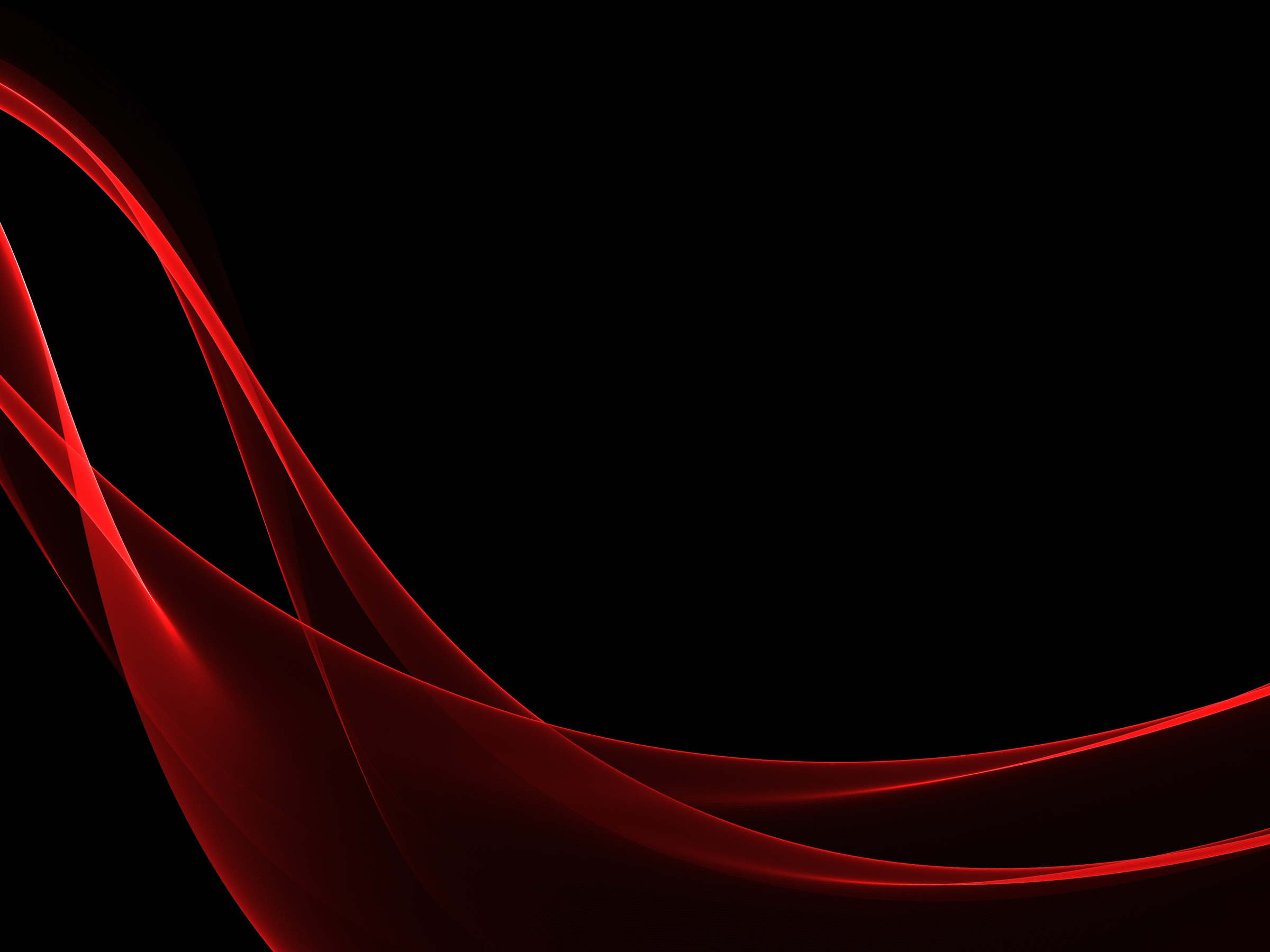 Abstract red wave and black background